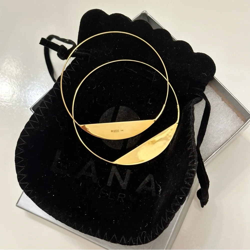 14K Gold Lana Jewelry Eclipse Magic Hoops - Picture 4 of 5